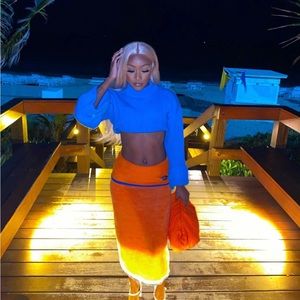 Diesel - Orange M-Arilou Midi Skirt